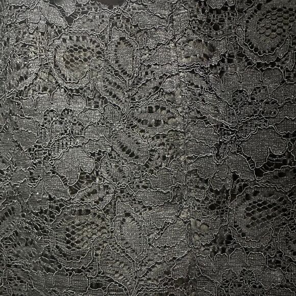 Banana Republic Black Lace Crochet Mini Pencil Skirt Size 00P Petite Whimsigoth - Picture 11 of 16